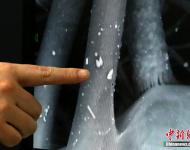 據(jù)他介紹，通過實(shí)驗(yàn)看到的主要是固態(tài)的霧霾顆粒，有碳酸鈣、氧化鐵、硫酸鹽等，非固態(tài)的氣溶膠則要通過另外的方式才能看到。