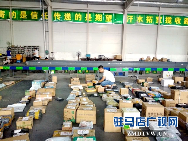 悶熱的郵件處理間不會影響分揀轉(zhuǎn)運人員的工作態(tài)度，看一排排擺放整齊的郵件，是我們認(rèn)真工作的最好呈現(xiàn).jpg