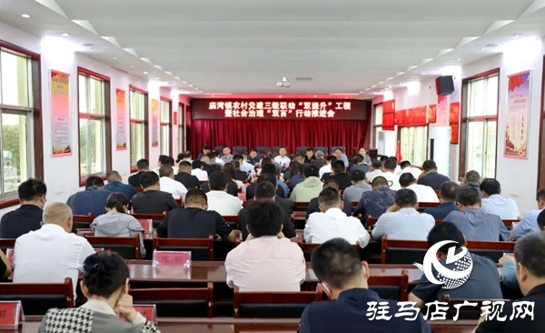 平輿縣廟灣鎮(zhèn)農(nóng)村黨建三級聯(lián)動“雙提升”暨社會治理“雙百”行動推進(jìn)會召開